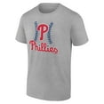 thumbnail image 2 of Men's Heather Gray Philadelphia Phillies Fastball T-Shirt, 2 of 3