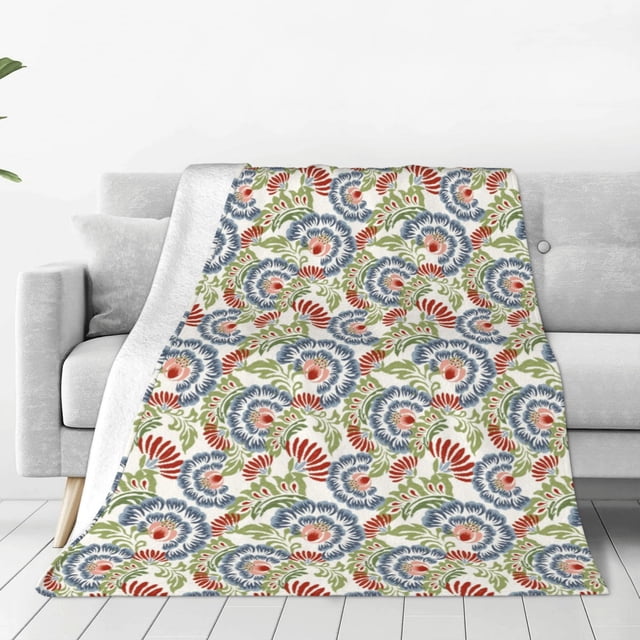 Balery Paisley Floral 5 Manta de Felpa Suave y Acogedora – Cobija de Franela Aterciopelada para Cama, Lavable y Cálida para Sofá, Mascotas, Transpirable-40"x30"