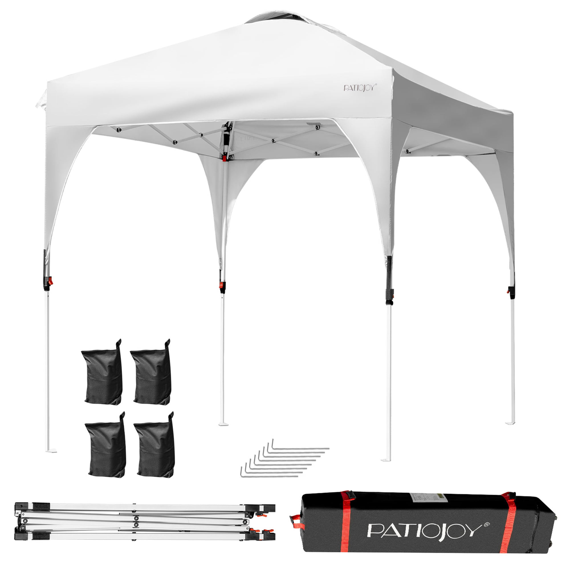 6.6'x6.6' Pop Up Gazebo Party Tent Folding Canopy Easy Folding Party Tent 