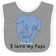 thumbnail image 3 of Inktastic I Love My Pops Elephant Blue Boys Baby Bib, 3 of 4