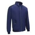 thumbnail image 2 of YLSDY Men's Bomber Jacket Lightweight Windbreaker Zip Up Stand Collar Outdoor Coat Blue M, 2 of 4