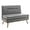Grey, variant on Yongqiang Small Loveseat Sofa Settee Bench with Back Upholstered Banquette for Kitchen Dining Room Living Room Bench Seating Restaurant Booth Grey Faux Leather