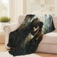 thumbnail image 2 of Creepy Horror Skull Face Throw Blanket for Girls Boys Kids Adults, 40x50 in, Cozy Flannel Blanket for Bedroom, Camping, Couch, Room Decor, Fuzzy Warm Soft Gifts, 2 of 10