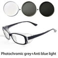thumbnail image 2 of Photochromic Reading Glasses Male Women Winproof Safety Goggles Anti Blue Light+transition Eyeglasses Frame Men Female photochromic 125 blue, 2 of 5
