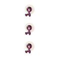 thumbnail image 1 of Inteprter Hogar Ba?o Soporte de Pared Cepillo Giratorio Succión Estante violeta 3piezas, 1 of 6