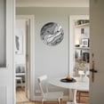 thumbnail image 4 of Wall Clock Grey Modern Geometric Clocks PVC Silent Non-Ticking Battery Operated Decorative Gray Abstract Beach Round Clock for Home Living Room Kitchen Bedroom Office School Wall Decor 10 Inch, 4 of 9