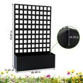 thumbnail image 2 of Danolapsi Metal Planter Box with Trellis Privacy Screen, Raised Garden Bed with Trellis, Privacy Planters for Patio, Planter Box with Drainage Holes for Climbing Plants, Flower, 2 of 8