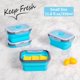 thumbnail image 4 of Recipientes de almacenamiento de alimentos Annaklin, plegables, 350 ml, paquete de 4 unidades, azules, 4 of 8