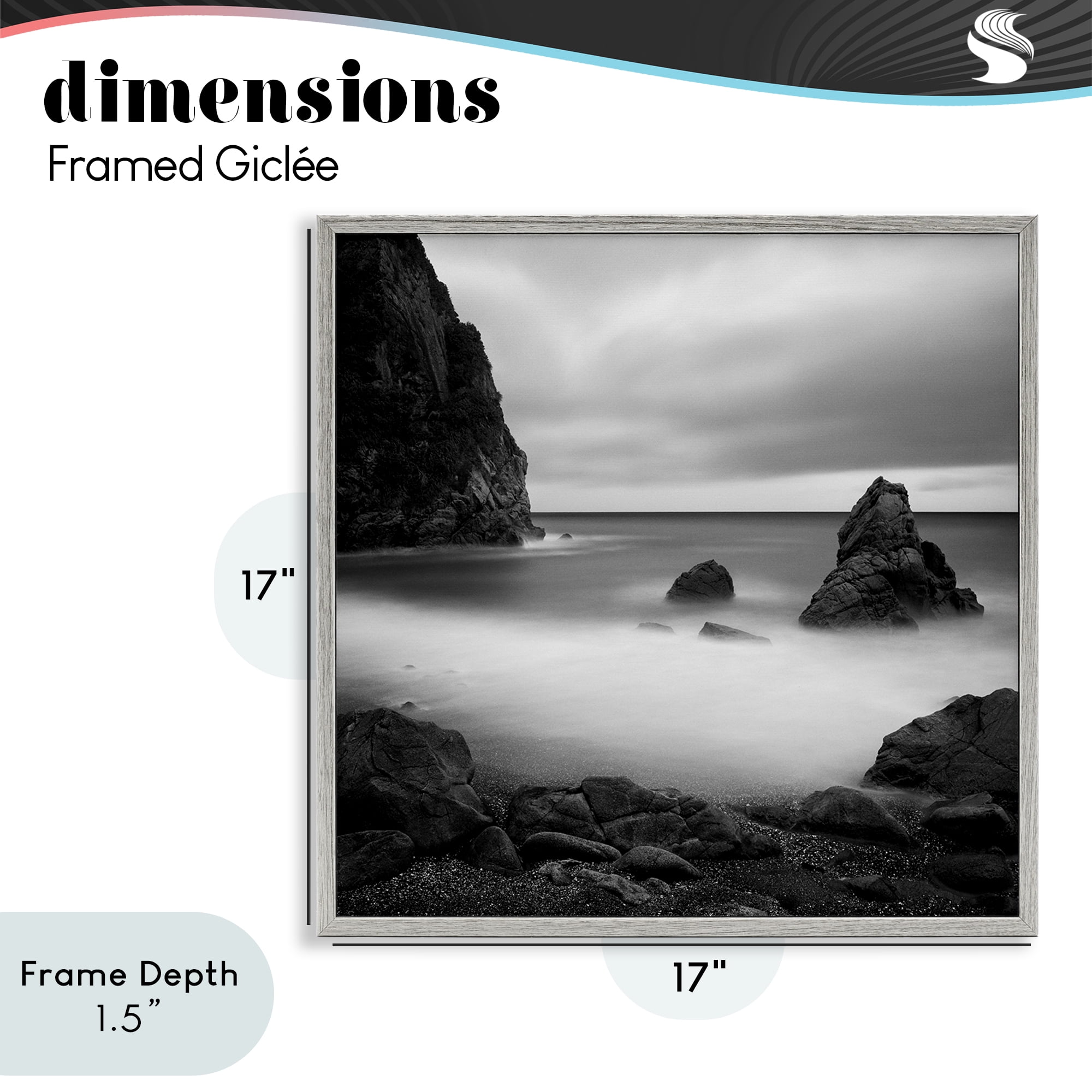 Stupell Industries Clear To The Horizon Gray Framed Giclee Art, design by Chip Forelli
