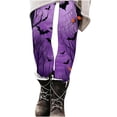 thumbnail image 5 of Yeaiivve Halloween Printed Leggings for Women Gradient SpiderWeb Bat Tight Pants Tummy Control Workout Legging Soft Comfy Stretchy Yoga Pant L, 5 of 6