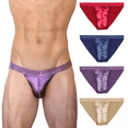 thumbnail image 2 of Mens Satin Sport Bikini Small to 3XL Silky Sexy Mens Underwear Multi-Pack, 2 of 3
