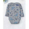 thumbnail image 4 of ENFLASH 100% Cotton Baby Bodysuit, Long Sleeve Bodysuits for Boys Infant Soft Clothes 9-12 Months, 4 of 7