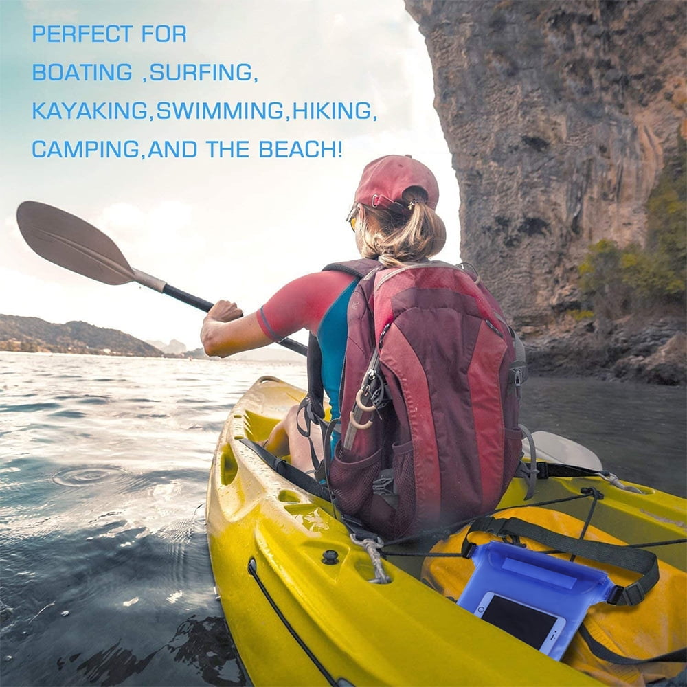 Sac Étanche 2 L Avec Fenêtre Tactile - Pour Trekking, Rafting, Kayak - PVC 500D - IPX6 - Bandoulière Amovible