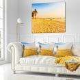 thumbnail image 3 of Designart Coconut Palm Trees on Beach - Landscape Photography Throw Pillow - 16x16, 3 of 5