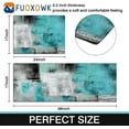 thumbnail image 5 of Turquoise Teal Modern Abstract Kitchen Rug Set,Black Grey Artistic Painting Decorative Runner Rugs with Rubber Backing,Throw Rugs Washable for Kitchen Sink,Laundry Room,Standing Desk,Boho, 5 of 5