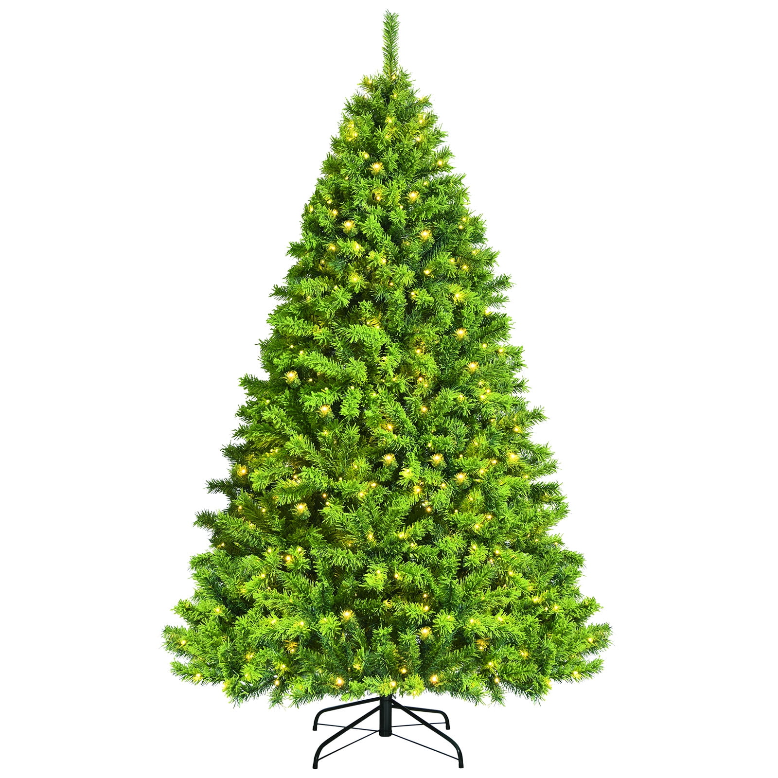 Topbuy 7 5ft Artificial Pre Lit Christmas Tree Green Flocked Christmas topbuy-7-5ft-artificial-pre-lit-christmas-tree-green-flocked-christmas