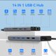 thumbnail image 2 of Estación de acoplamiento USB C con doble monitor 14 en 1 para Dell/HP/Lenovo, 2 of 7