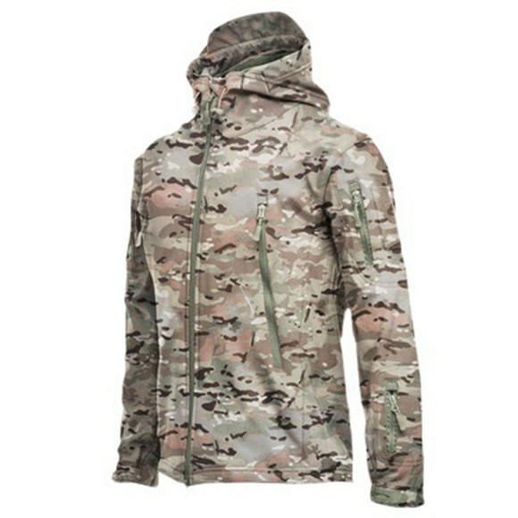 Pisexur Windbreaker Jacket Man Solid Color Fleece Outdoor Jacket Hiking Jacket Men Rain Coat Plus Size Jackets for Men