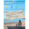 thumbnail image 5 of Beige Light Green Sun Sail Shades Rectangle Canopy,Sunlight Block Heavy Duty Curved Backyard Shade Cover, Farmhouse Wooden Striped Waterproof Sun Shades for Patios Garden Pergola Outdoor 14'x18', 5 of 9