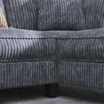 thumbnail image 5 of Modern L-Shaped Sectional Sofa, Corduroy Upholstered Modular Couch With Storage Armrest and Pillows for Living Room Office Apartment, 5 of 15