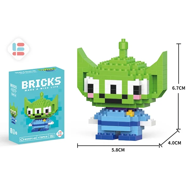 Bloques de construcción de Disney para niños, figuras de acción de Stitch, princesa Elsa, LinaBell, Mickey Mouse, pato, Mini bloques de montaje, juguetes de ladrillo, regalos para niños