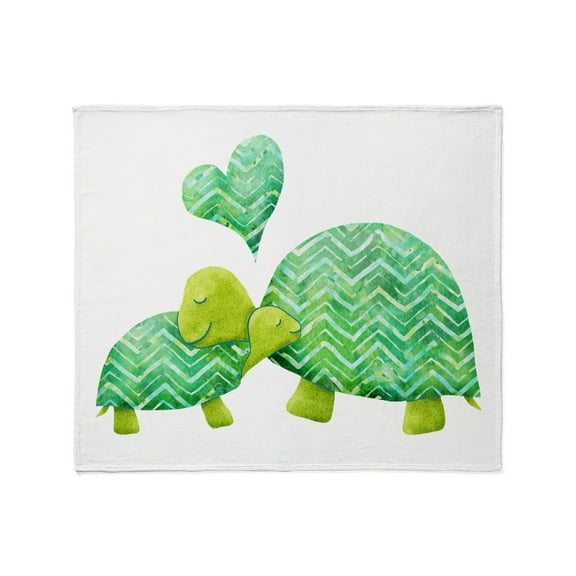 CafePress - Turtle Hugs Throw Blanket - Soft Fleece Throw Blanket, 50"x60" for All Ages