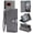 Gray, variant on CaseArtistry New Phone Case for Google Pixel 10A Crossbody Premium Leather Flip Kickstand Zipper Card Slot Wallet Cover With Strap+Lanyard,Black