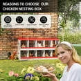 thumbnail image 5 of Chicken Nesting Boxes, Large Vented Holes Chicken Coop with Rollout Egg Collection, 10 Compartment Chicken Nesting Box, Wall Mount Coops, Easy Egg Collection, Easy Cleaning, for Hens, 5 of 9