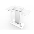 thumbnail image 2 of FixtureDisplays Podium en Acrylique et MDF avec Roulettes, Poteau Debout, Surface de Lecture Surélevée, Pulpite Roulante 21060, 2 of 6