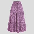 thumbnail image 2 of Gubotare Womens High Waist Polka Dot Pleated Skirt Midi Swing Skirt (Light Purple,XL), 2 of 3