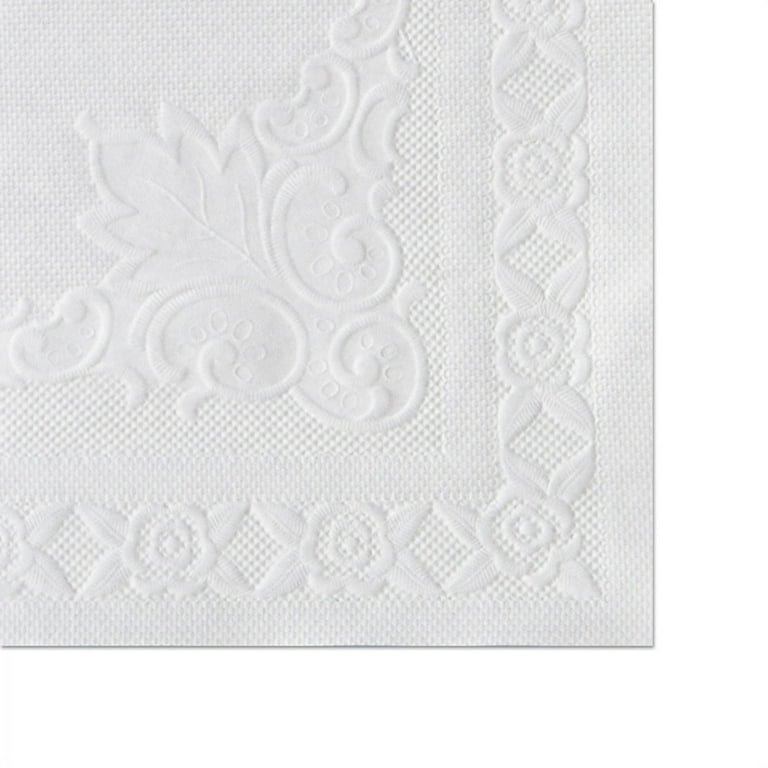 Classic Embossed Straight Edge Placemats, 10 x 14, White, 1,000/Carton Classic Embossed Straight Edge Placemats, 10 x 14, White, 1,000/Carton