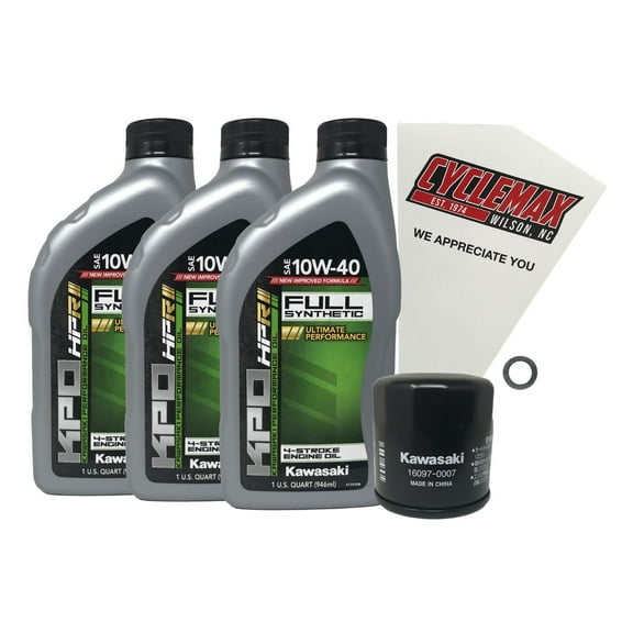 Cyclemax OEM Full Synthetic Oil Change Kit fits 2004-2011 Kawasaki KFX 700