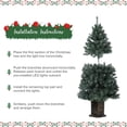 thumbnail image 6 of 4.5ft Pre-Lit Artificial Christmas Tree with 300 Warm White Lights | 8 Lighting Modes, 460 Branch Tips, Hinged Branch-es & Metal Stand for Easy Setup, 6 of 8