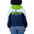thumbnail image 5 of Women's WEAR by Erin Andrews College Navy Seattle Seahawks Plus Size Color Block Full-Zip Hoodie, 5 of 5