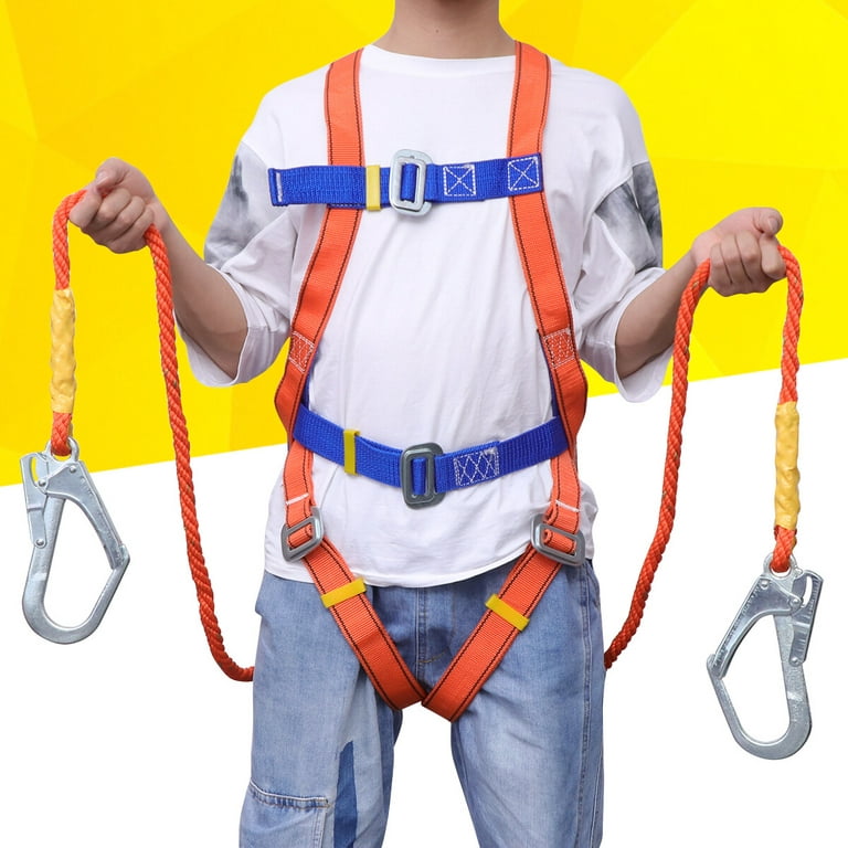Outdoor 5 point Climbing Harness Safety Belt Rescue Rope Anti