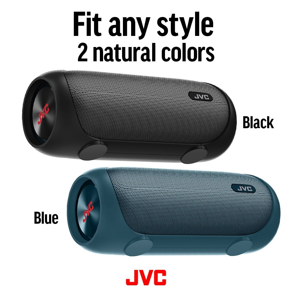 JVC Illuminated Portable Wireless Speaker with 30W max outputs, Dynamic Sound, Bluetooth 5.0, TWS Capability, USB-C, AUX in, up to 6-Hour Battery Life - SPPA7BTB (Black)