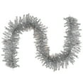 thumbnail image 2 of Northlight Pre-lit Metallic Artificial Christmas Tinsel Garland - 9' x 12" - Silver - Clear Lights, 2 of 9