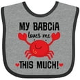 thumbnail image 3 of Inktastic My Babcia Loves Me Grandson Boys or Girls Baby Bib, 3 of 4