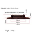 thumbnail image 4 of HERFIER Archtop Guitar Bridge with Bone Saddle 6.13x0.59x0.59in, 4 of 5