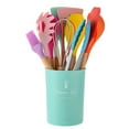 thumbnail image 3 of Amdohai Kitchen Utensils Set 11Pcs Silicone Non-stick Barreled Cooking Utensils Set Silica Gel Utensil Wooden Handle Kitchenware Set, 3 of 8