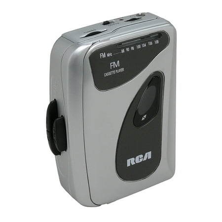 Rca Cassette Player RCA Portable Walkman Personal Cassette Player with FM Radio, Analog Tuning and Volume Control, Gray, RCP268 (Non-Retail Packaging) ()