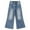 Light Blue-2639, variant on KIDSCOOL SPACE Little Girls' Wide-leg Jeans, Elastic Band Inside Big Patchwork Flared Denim Pants,Light Blue,6-7 Years