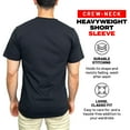 thumbnail image 3 of Access Men's Heavyweight Short Sleeve Cotton Crew Neck T-Shirt (Pack of 3) (Black, Small) AT35, 3 of 8