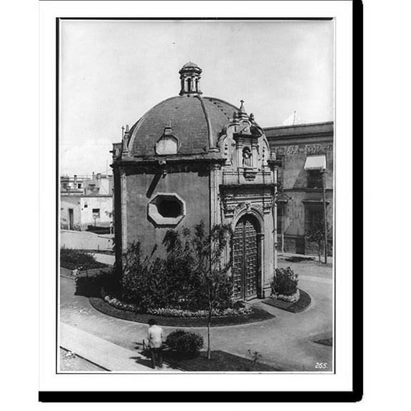Historic Print, Capilla de la Concepción Cuepopan, Mexico City, Mexico, 16" x 20"