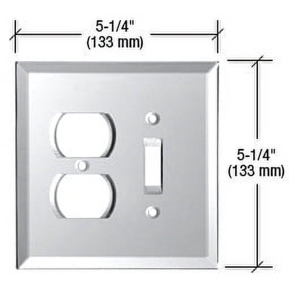 CRL GMP7C Clear Duplex and Toggle Combo Glass Mirror Plate