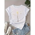 thumbnail image 1 of Animal Print Crew Neck T-Shirt, Elegant Short Sleeve T-Shirt For Every Day, Women's Clothing Tee For Adult, Men, Women, Teen, Teenager, Adolescent, Youth, 1 of 5