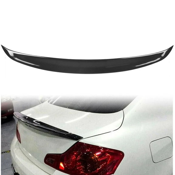 Rear Trunk Spoiler Carbon Look For 07-15 Infiniti G35/G25 4Dr Duckbill JDM Style