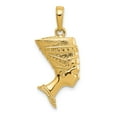 thumbnail image 3 of FB Jewels 14K Yellow Gold 3-D Nefertiti Pendant, 3 of 5