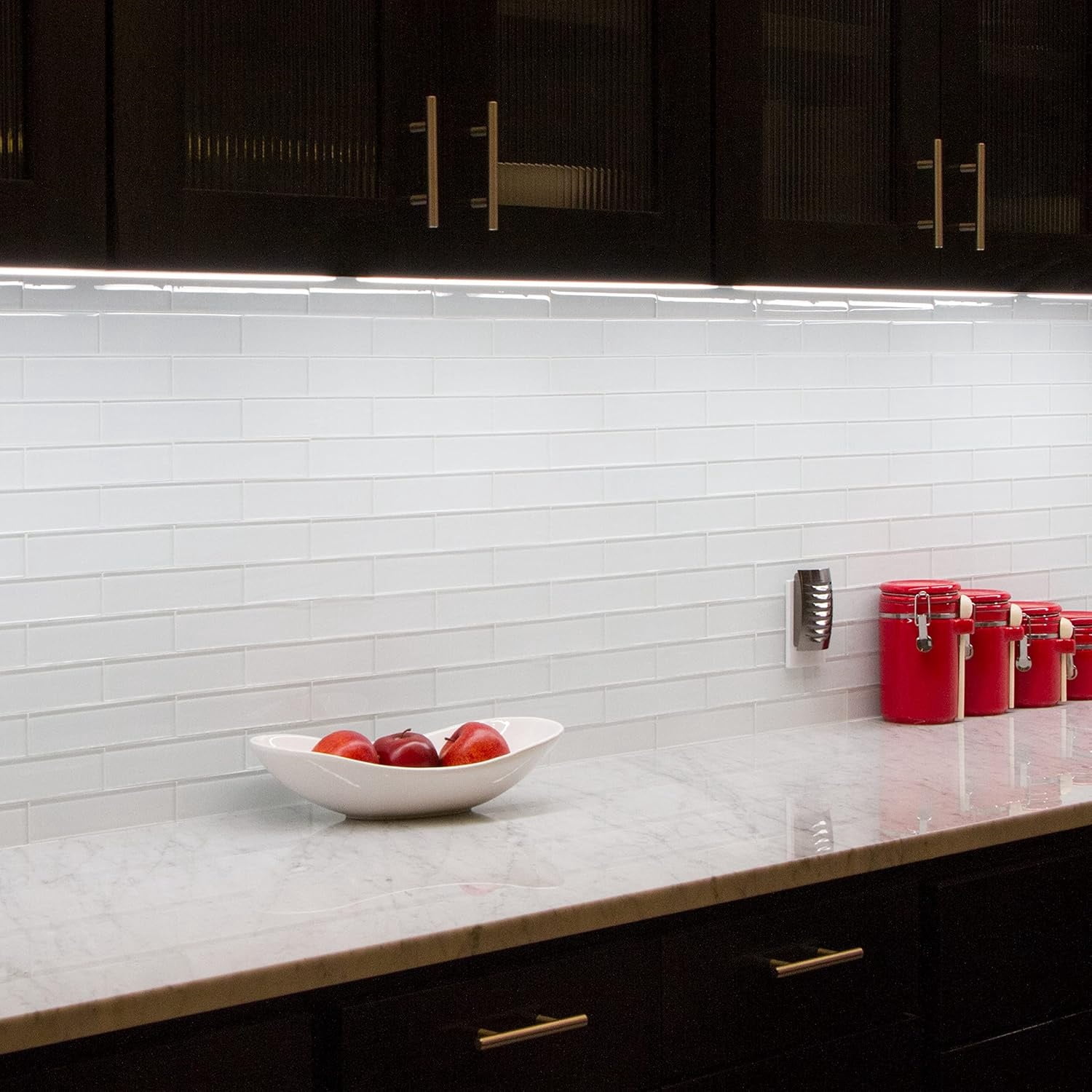 24 inch Hardwired Under Cabinet Lights, 3 Color Settings - 2700K/4000K/5000K - Warm White, Cool White, and Daylight, Under Cabinet Lighting, Dimmable Under Counter Lights for Kitchen, 45368