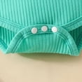 thumbnail image 6 of TOWED22 Baby Girl Clothes Newborn Infant Summer Outfits Ruffle Romper and Shorts with Headband Sets for 0-3-6-9-12-18 Months Mint Green,9-12 M, 6 of 8